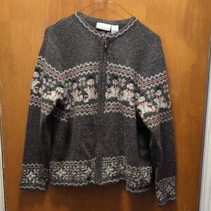 Croft & Barrow Gray Patterned Sweater